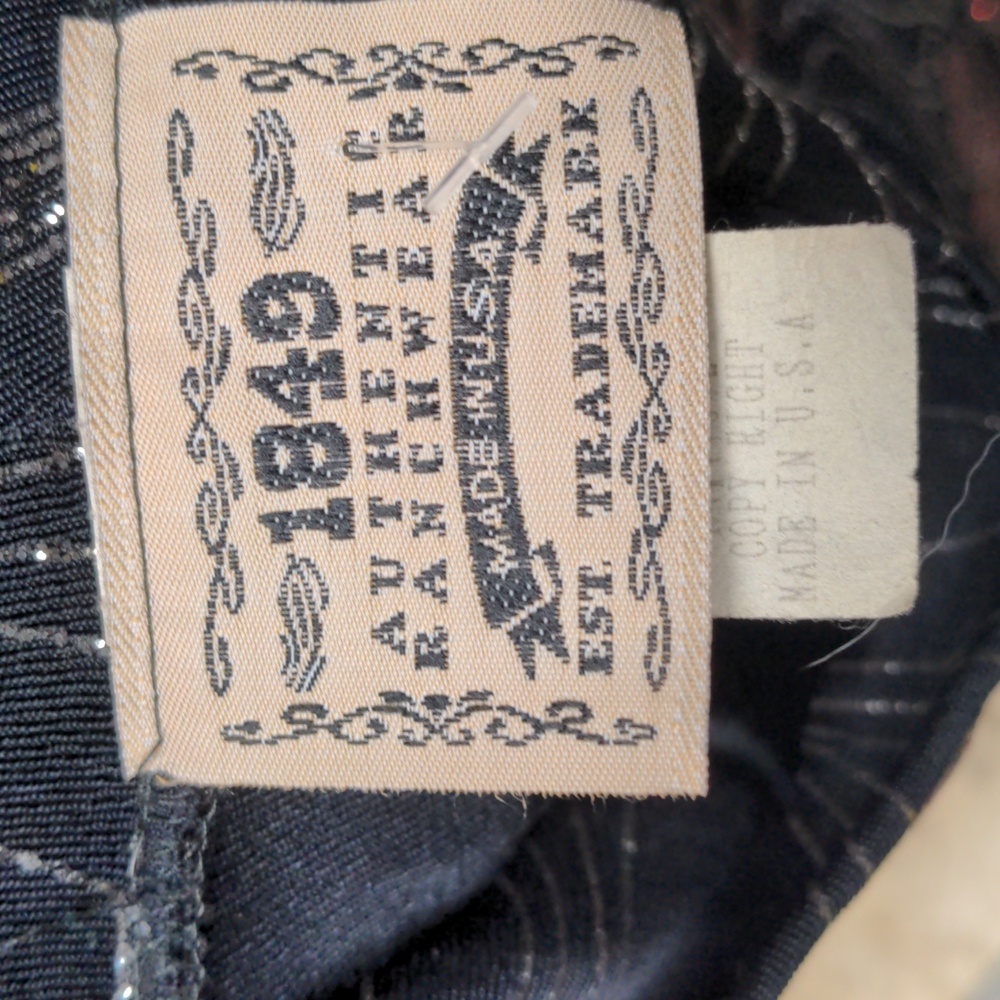 1849 Authentic Ranchwear Vtg Glitter Floral Whimsygoth Long Sleeve Western Shirt - Picture 7 of 8